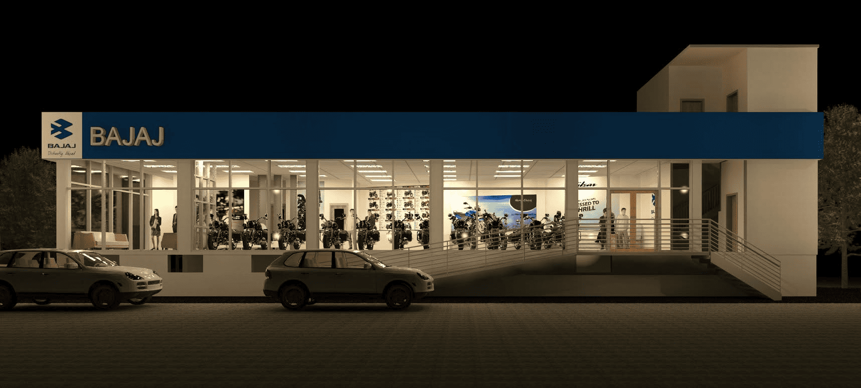 Bajaj showroom project visual